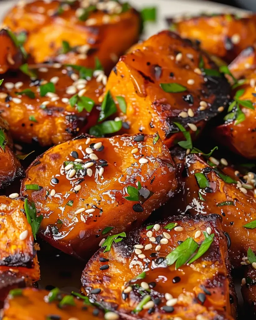 Honey Chili Smashed Sweet Potatoes