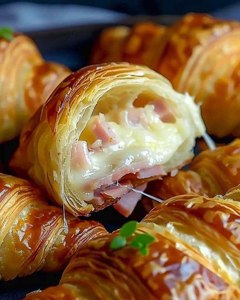 Air Fryer Ham Cheese Croissants