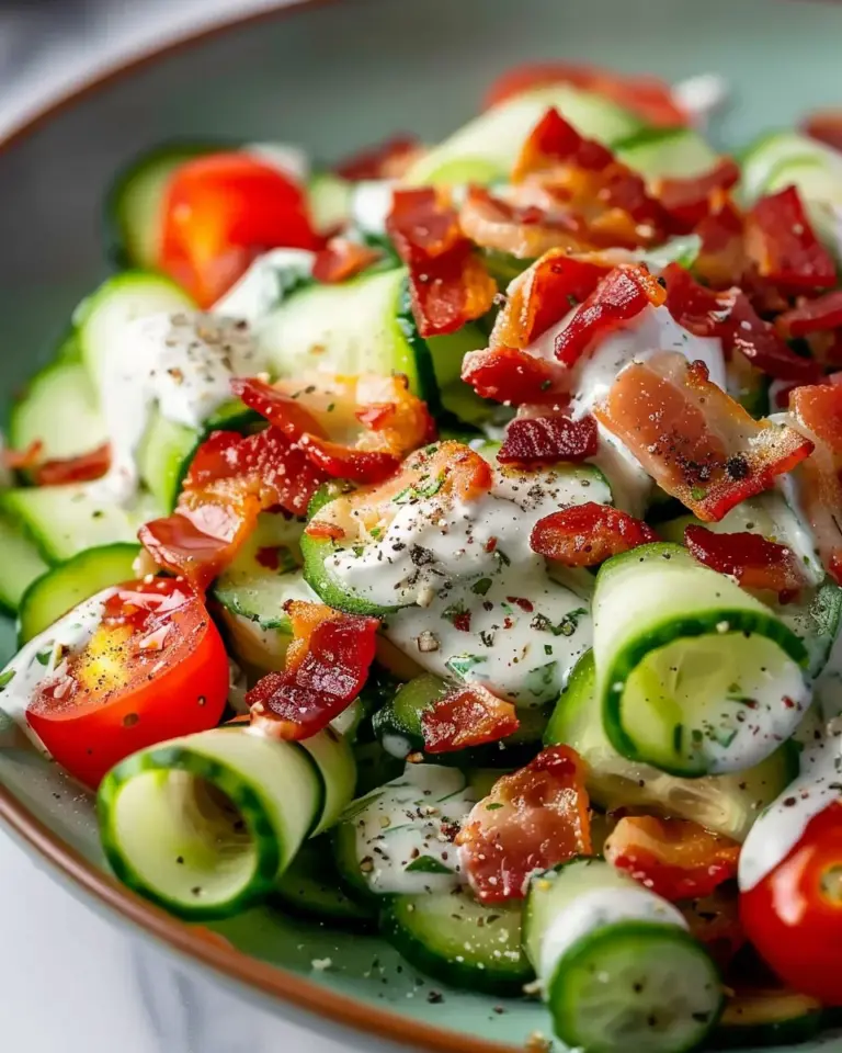 Crunchy Cucumber Salad with Bacon
