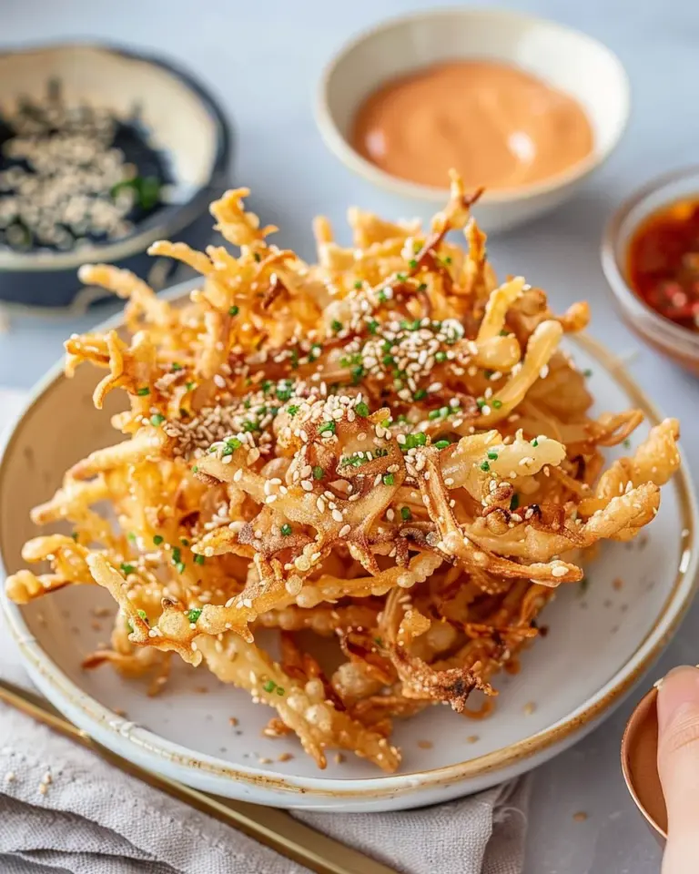 Fried Enoki Mushroom