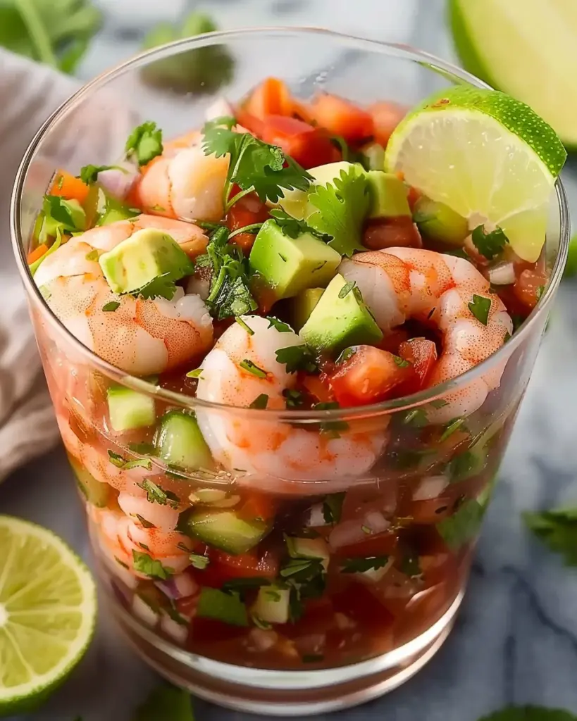 Fresh Authentic Mexican Shrimp Cocktail