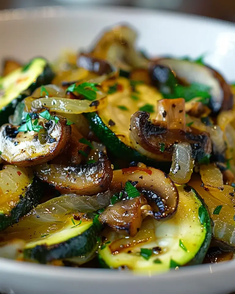 Sauteed Zucchini Mushrooms And Onions