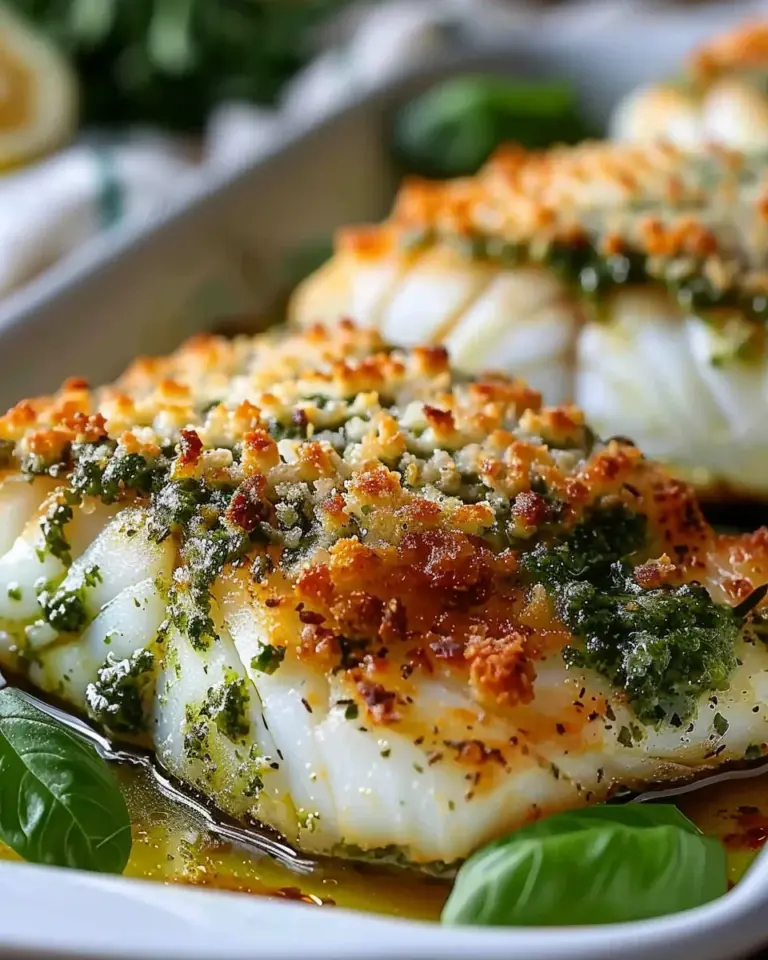 Pesto Parmesan Baked Cod: A Culinary Delight