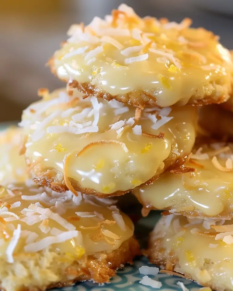 Dolly Parton Coconut Cookies with Lemon Glaze
