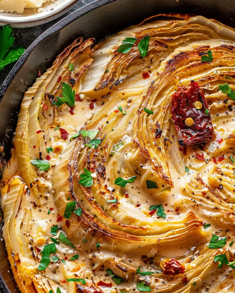 Marry Me Melting Cabbage with Creamy Tuscan Sauce