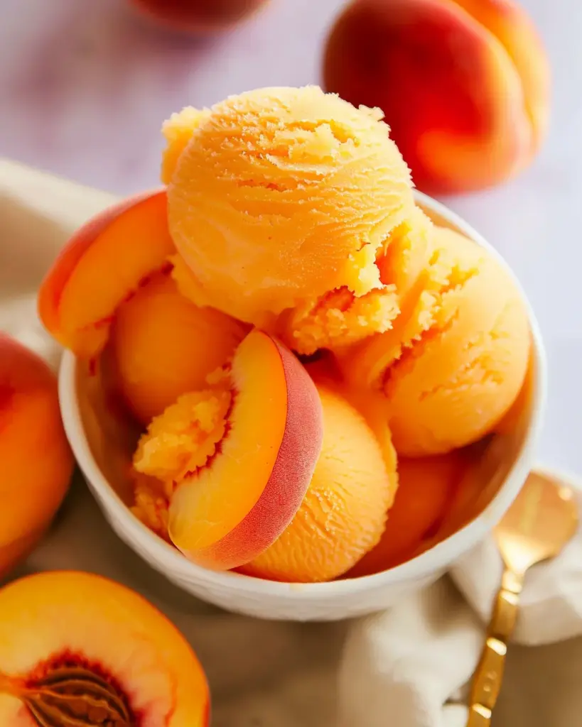 Peach Sorbet A Refreshing and Fruity Summer Treat