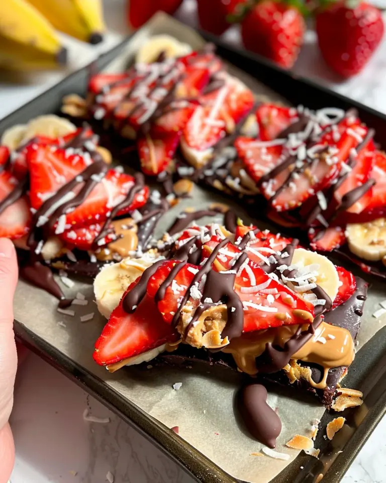 4-ingredient Strawberry Banana Bark