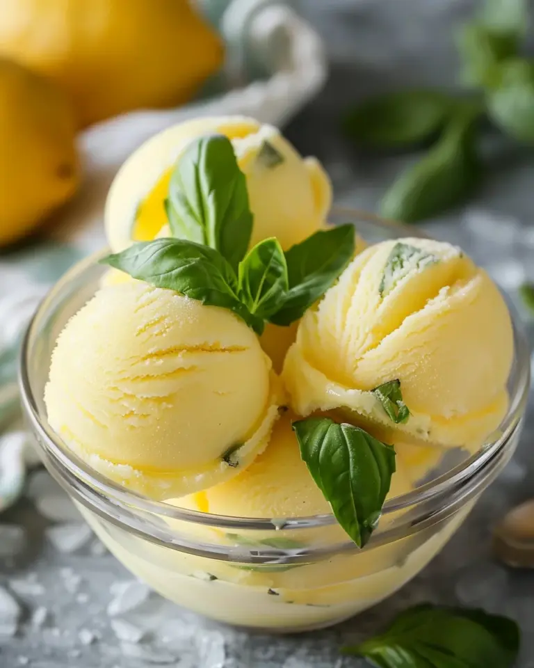 Lemon Basil Sorbet: Refreshing Summer Bliss Awaits!