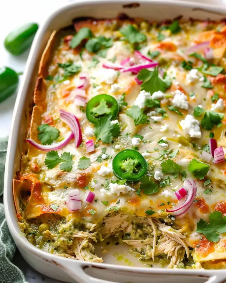 Delicious Salsa Verde Chicken Casserole
