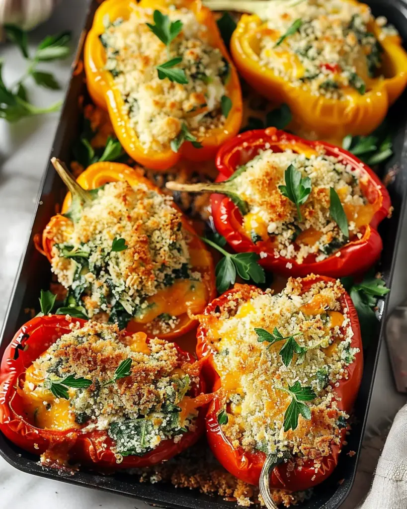 Herby Ricotta Stuffed Peppers