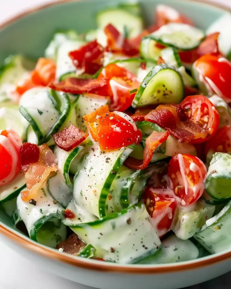 Crunchy Cucumber Salad with Bacon