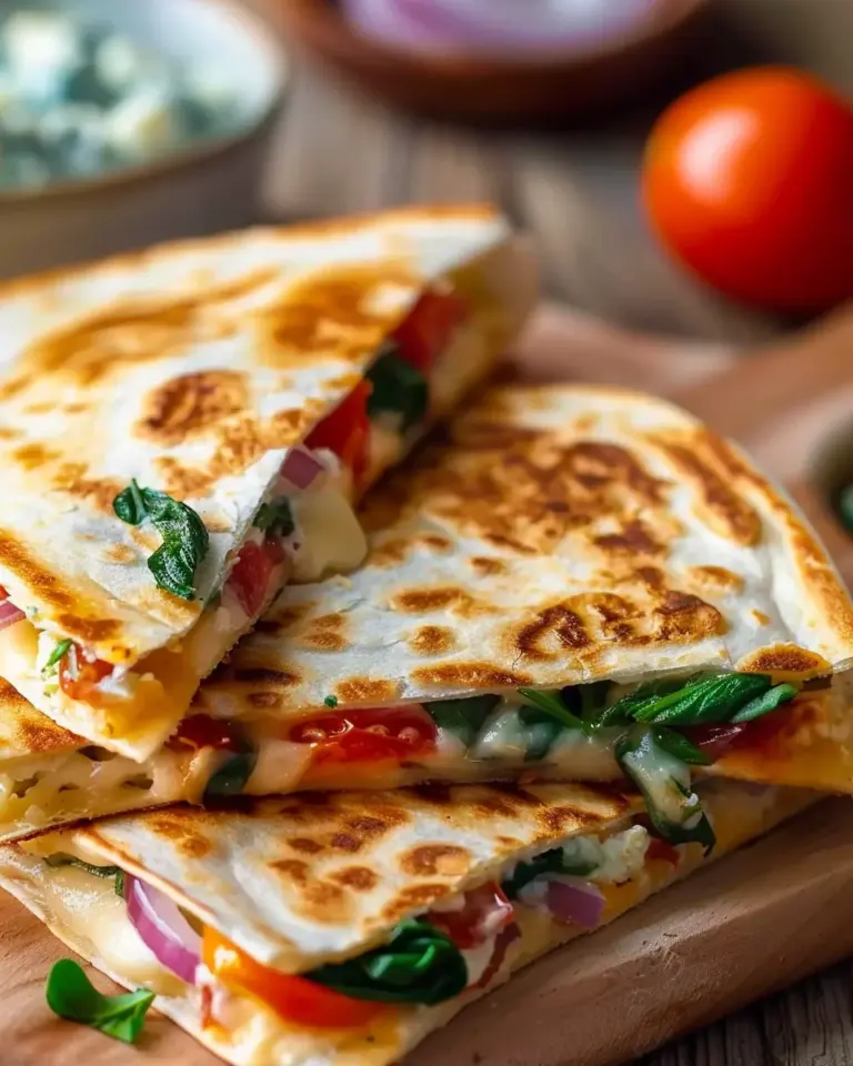 Cheesy Mediterranean Quesadilla