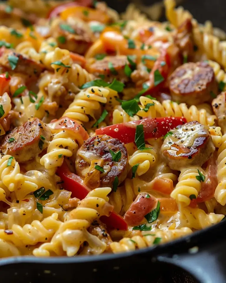Creamy Pepper Jack Cajun Sausage Pasta