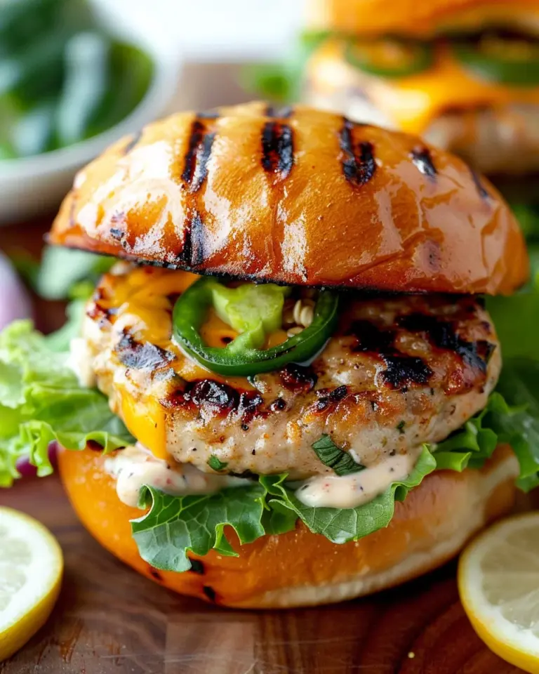 Jalapeño Cheddar Turkey Burgers