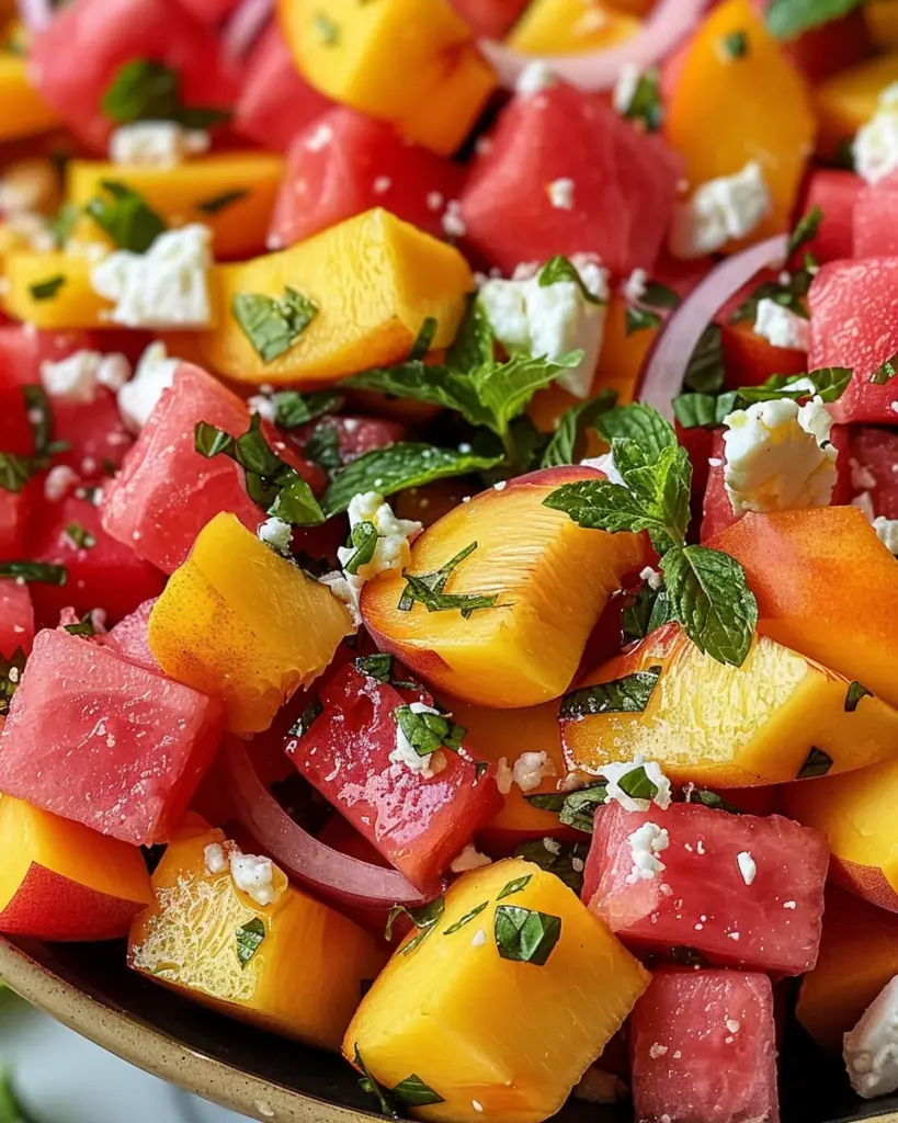 Peach Watermelon Salad Recipe