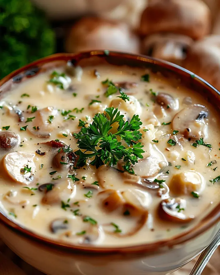 Cottage Cheese Mushroom Soup