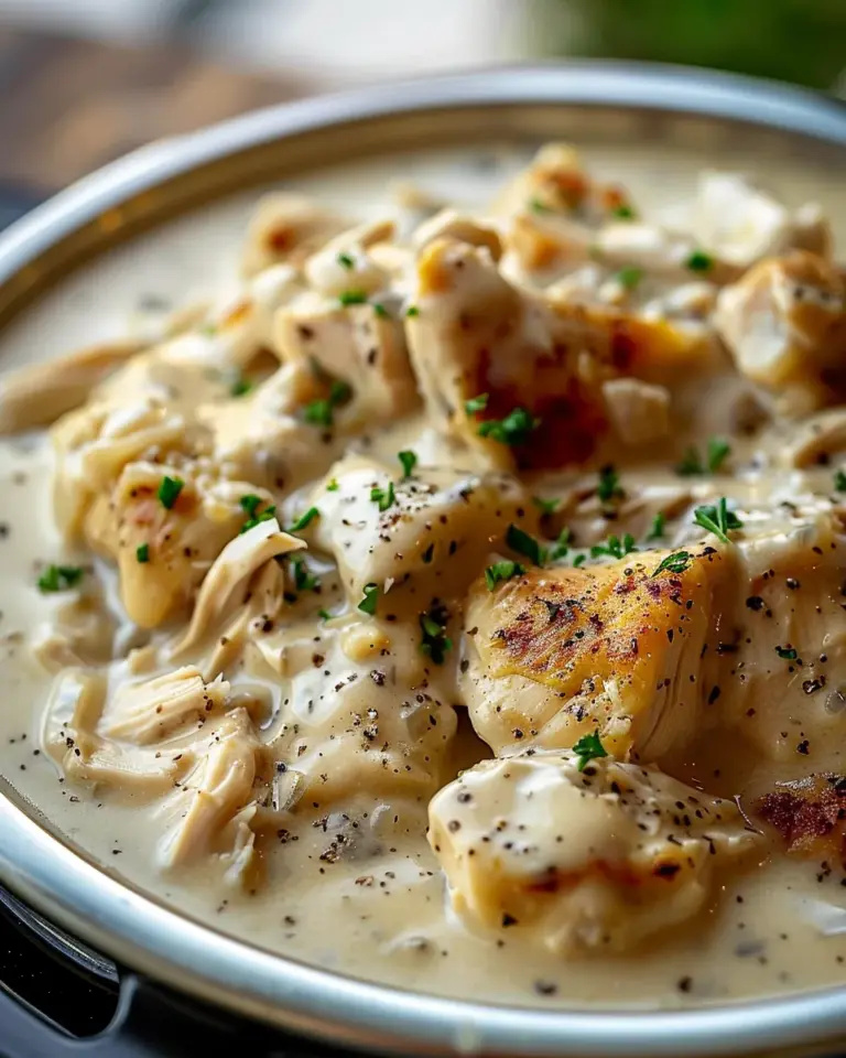 Slow Cooker Creamy Chicken & Gravy