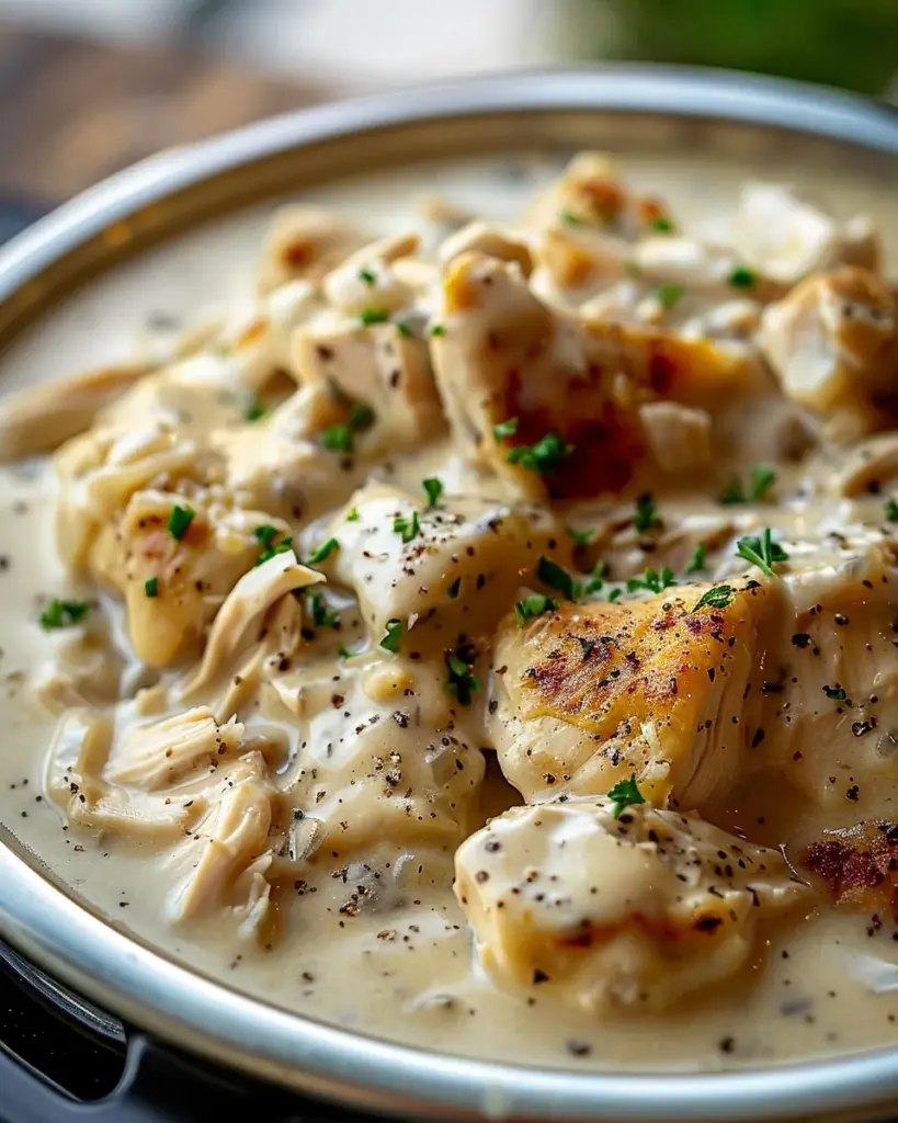 Slow Cooker Creamy Chicken & Gravy