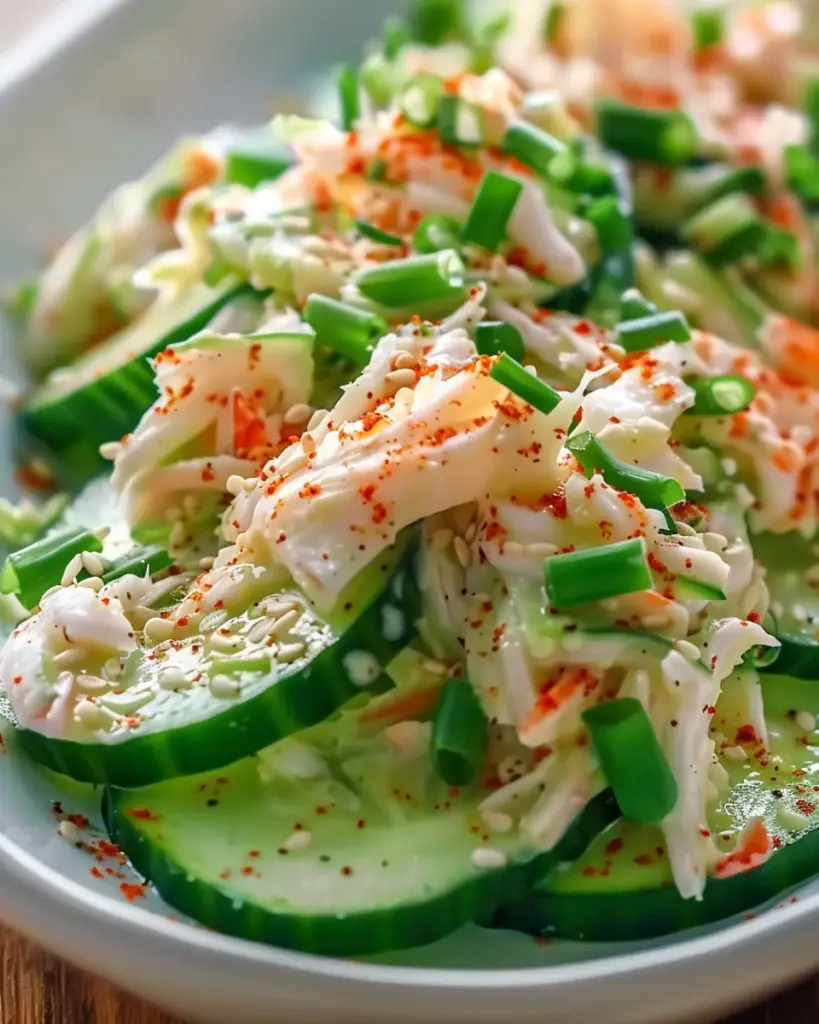 Cucumber Salad with Crab Meat Delight