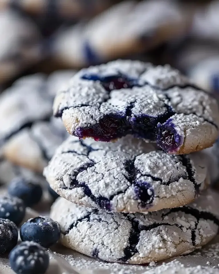 Blueberry Crinkle Cookies