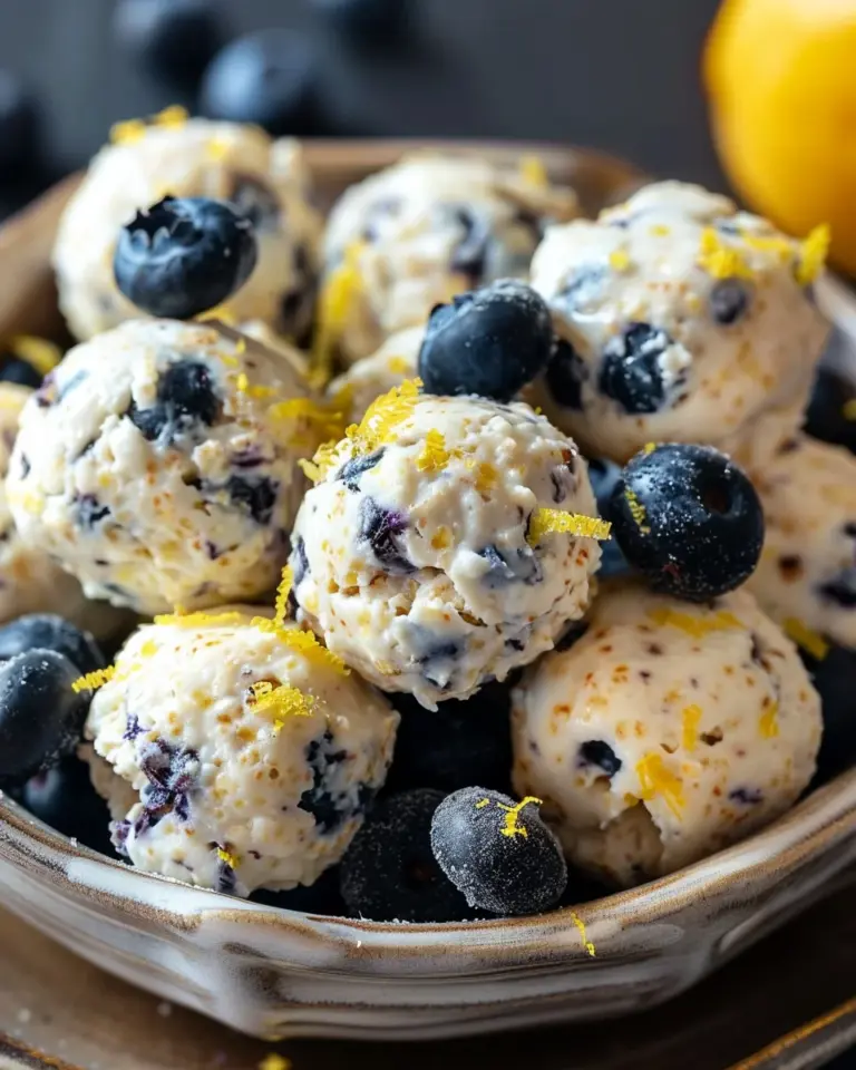 Lemon Blueberry Cottage Cheese Protein Bites