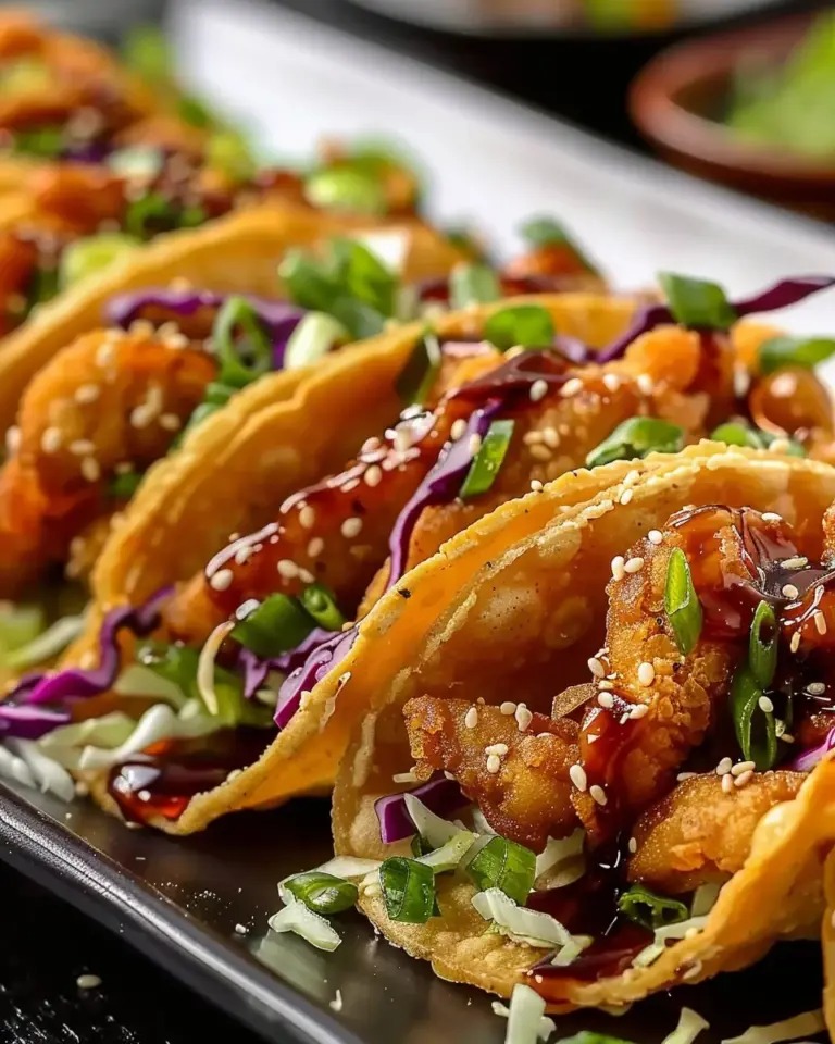 Crispy Chicken Wonton Tacos Recipe with Perfect Teriyaki Glaze