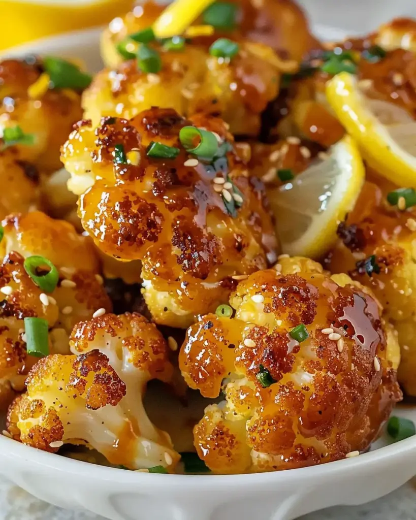 Vegan Lemon Pepper Glazed Cauliflower Recipe