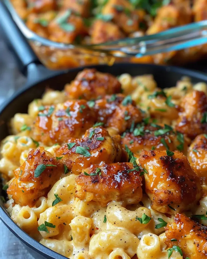 High-Protein Honey Garlic Butter Chicken with Mac & Cheese