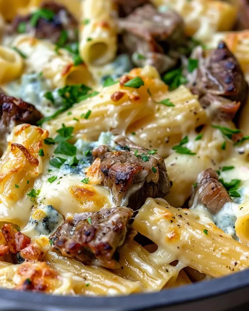 Steak & Blue Cheese Rigatoni Bake