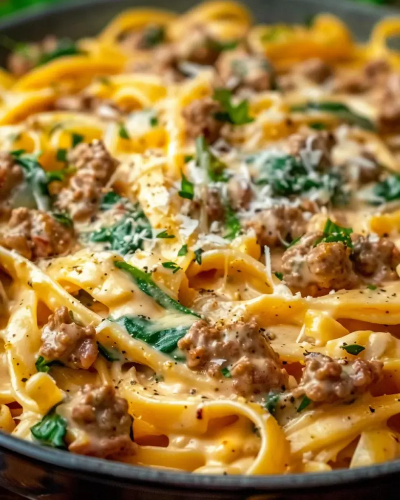 High Protein Creamy Beef Pasta