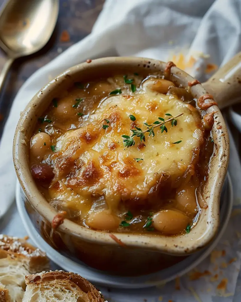 French Onion and Butter Bean Soup