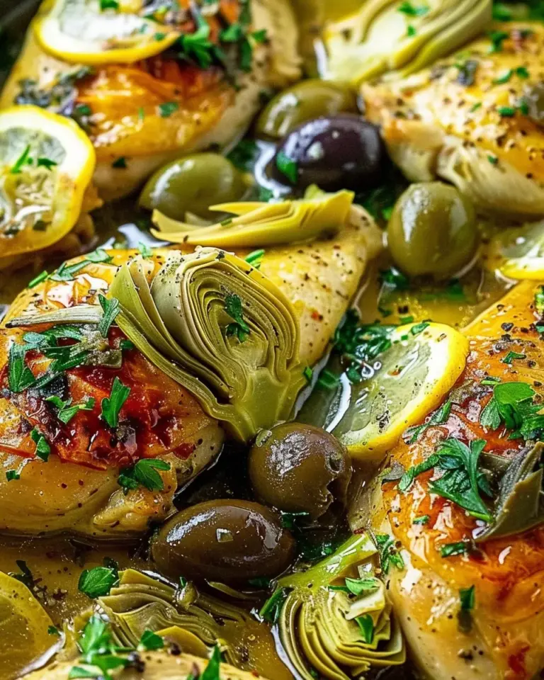 Mediterranean Lemon Chicken with Artichokes & Olives
