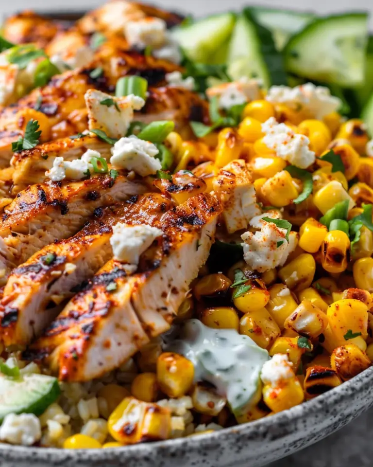 Healthy Chicken and Street Corn Bowls for Summer