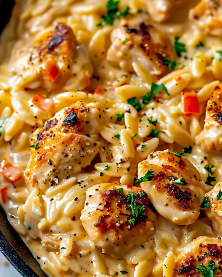 Comforting One-Pot Cajun Chicken Alfredo Orzo in Just 30 Minutes