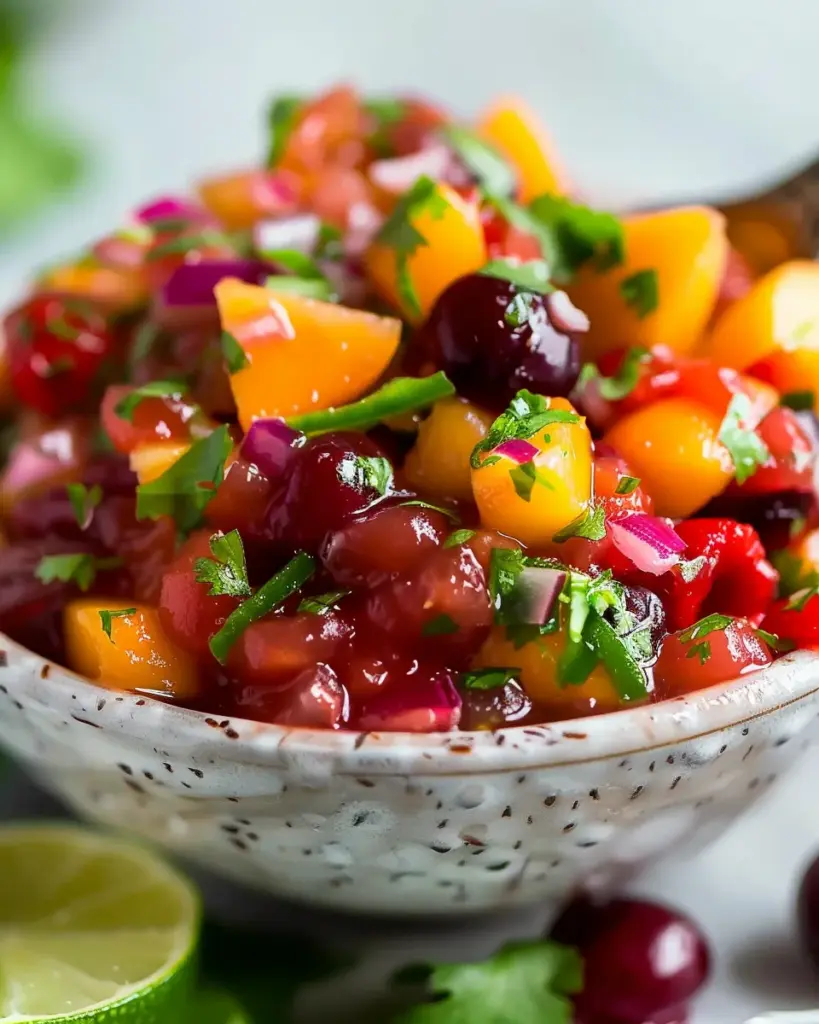 Delicious Peach Cherry Salsa – theamazingfood