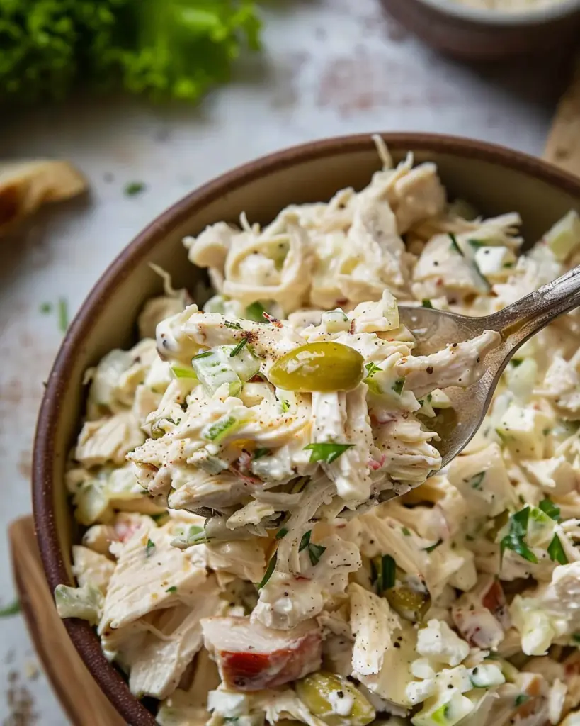 Easy High Protein Feta Chicken Salad