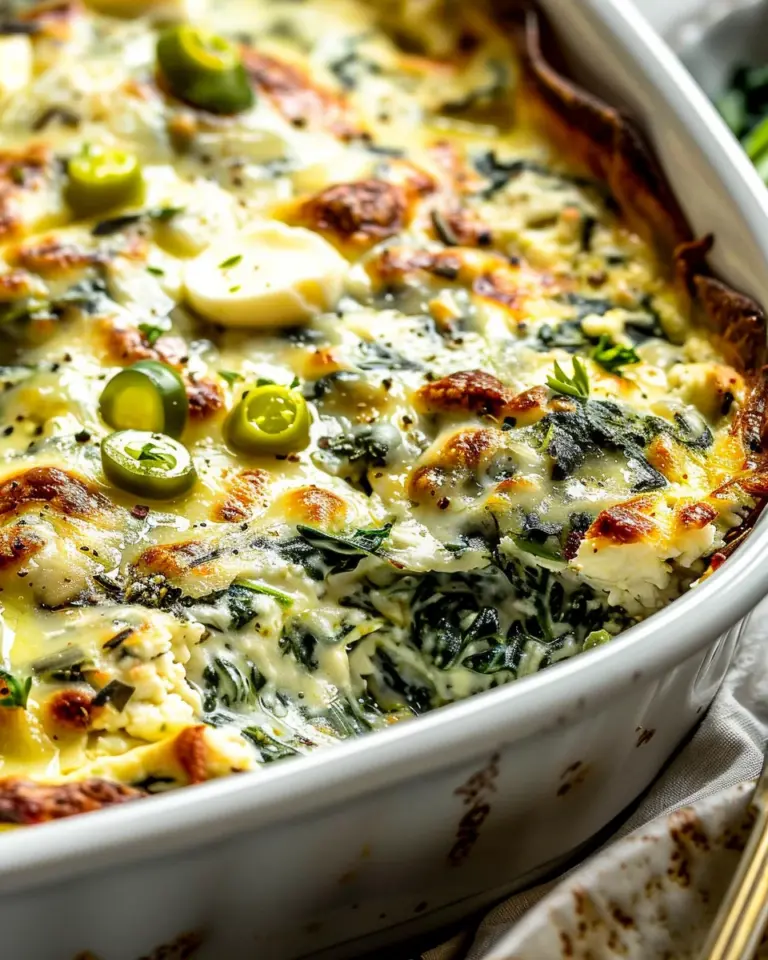 Spinach and Pepperoncini Baked Feta Dip