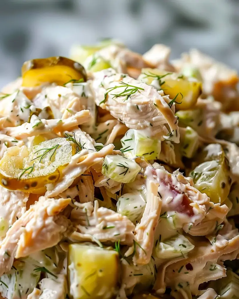 Savory Dill Pickle Chicken Salad