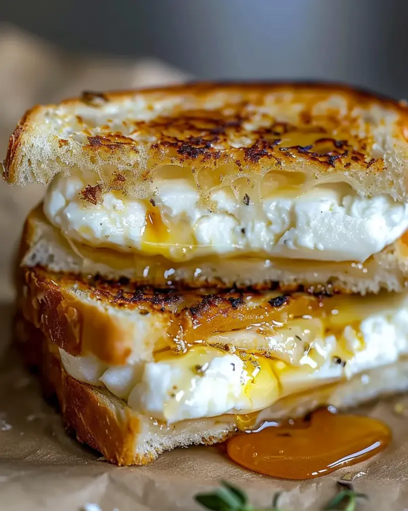 Indulge in Goat Cheese Grilled Cheese with Honey Bliss