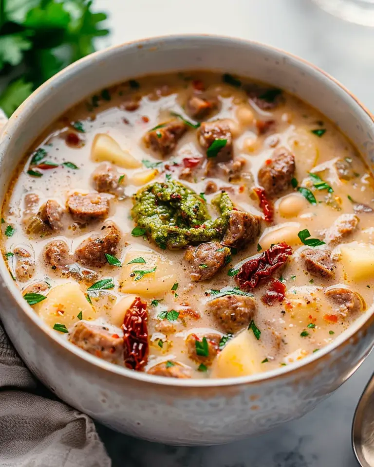 Tuscan Sausage and Potato Soup