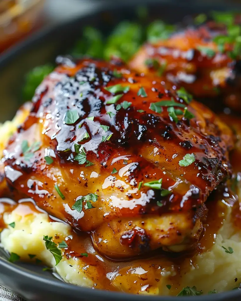Chipotle Honey Chicken Thighs With Smoked Gouda Mashed Potatoes