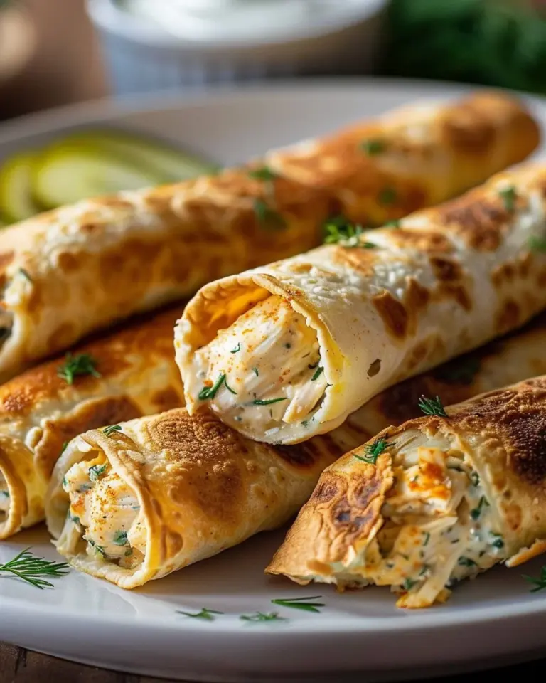 Dill Pickle Ranch Chicken Taquitos