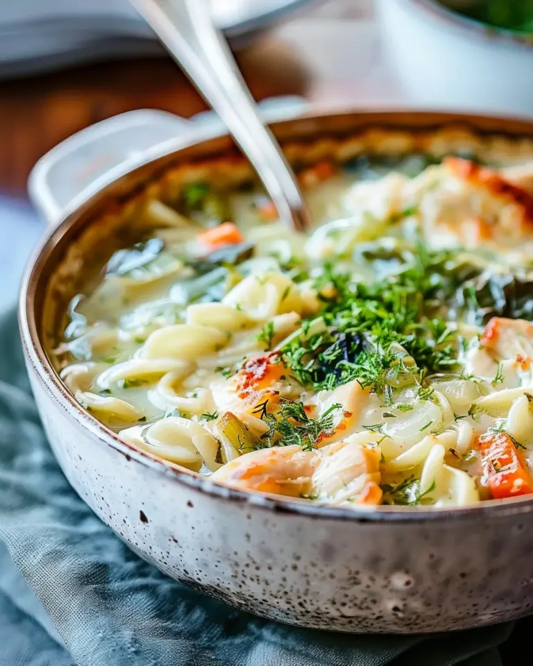 Healing Ginger Garlic Chicken Noodle Soup