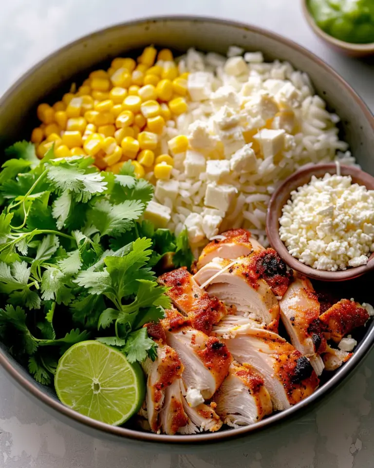 High Protein Street Corn Chicken Bowls Recipe