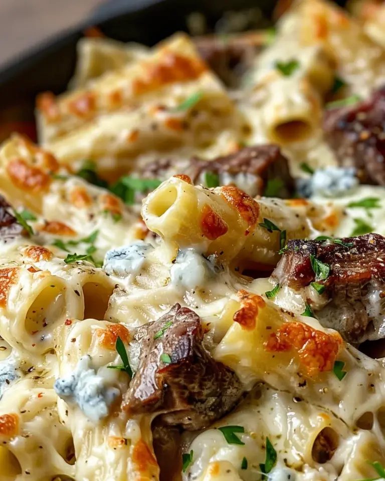 Steak & Blue Cheese Rigatoni Bake
