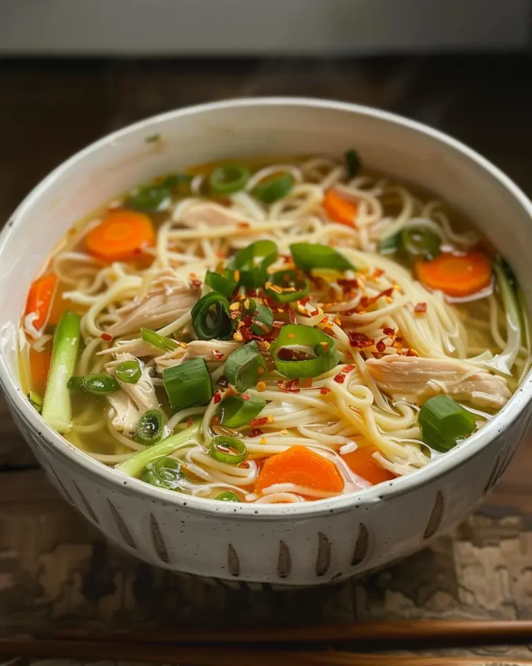 Aromatic Ginger Scallion Chicken Noodle Soup – Alrightwithme