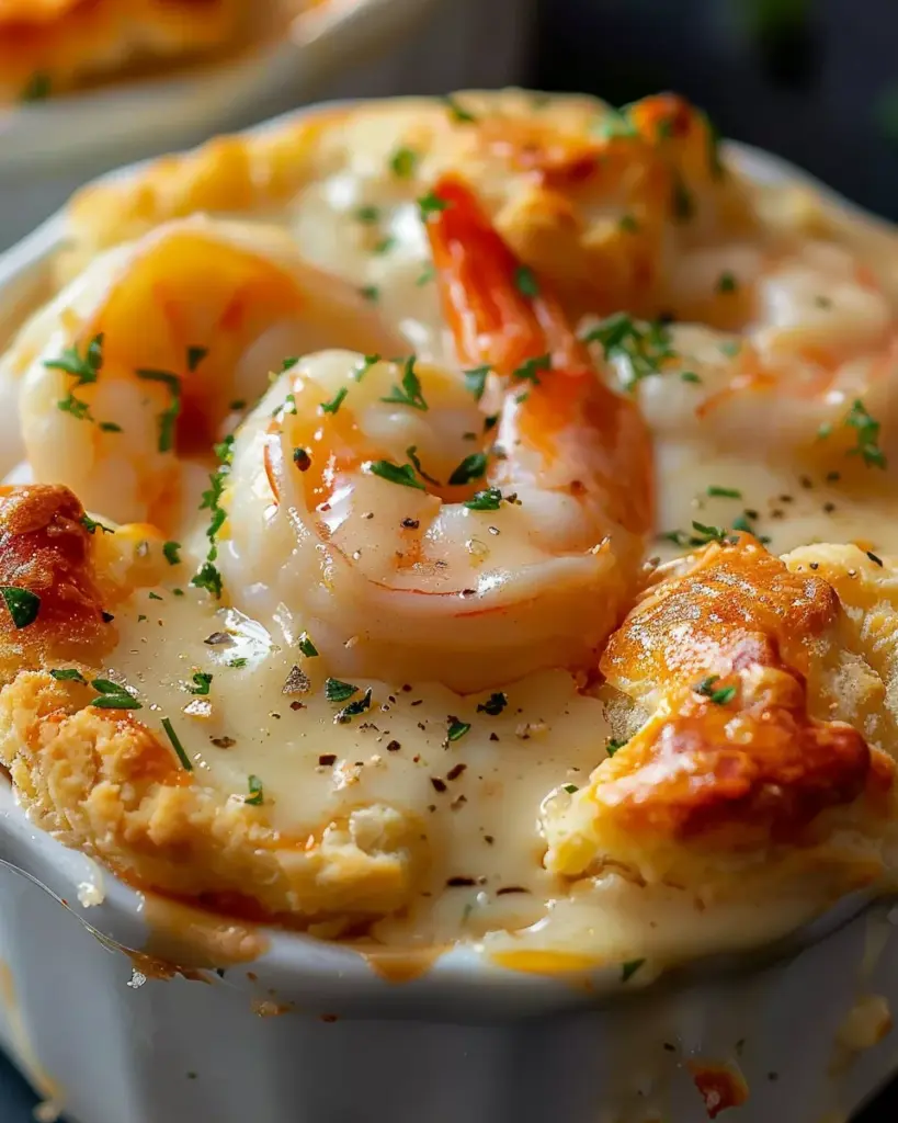 Shrimp & Lobster Cheddar Bay Biscuit Pot Pie