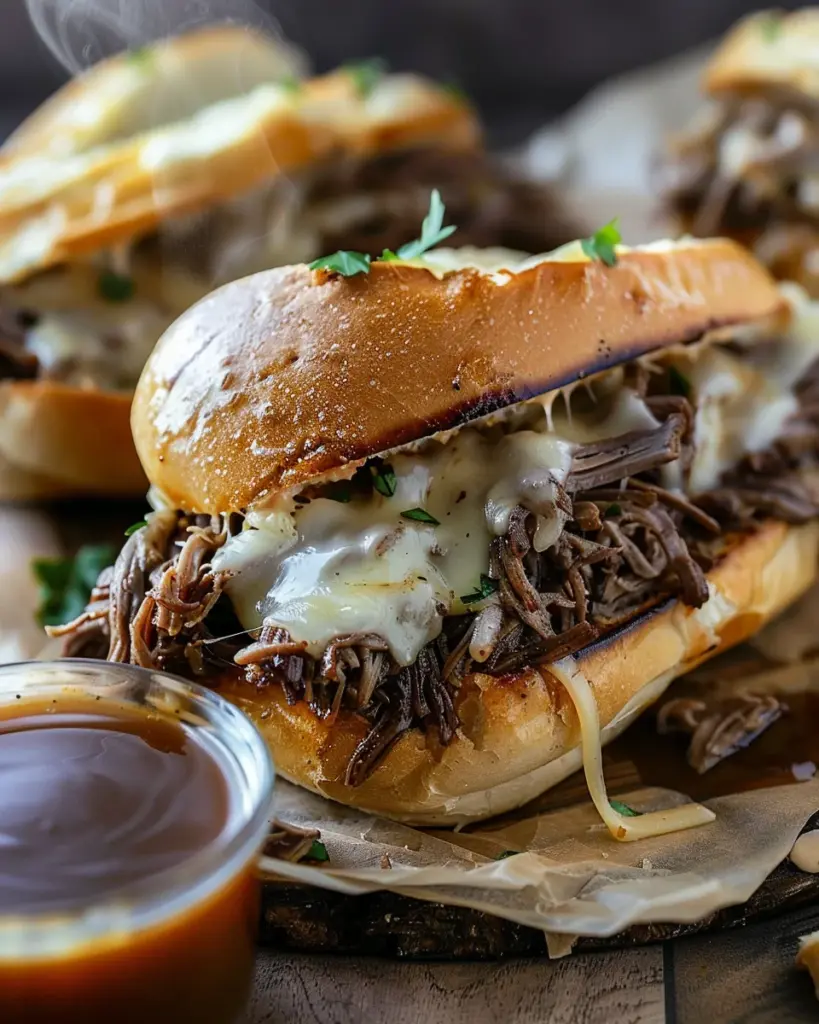 Crockpot French Dip Sandwiches
