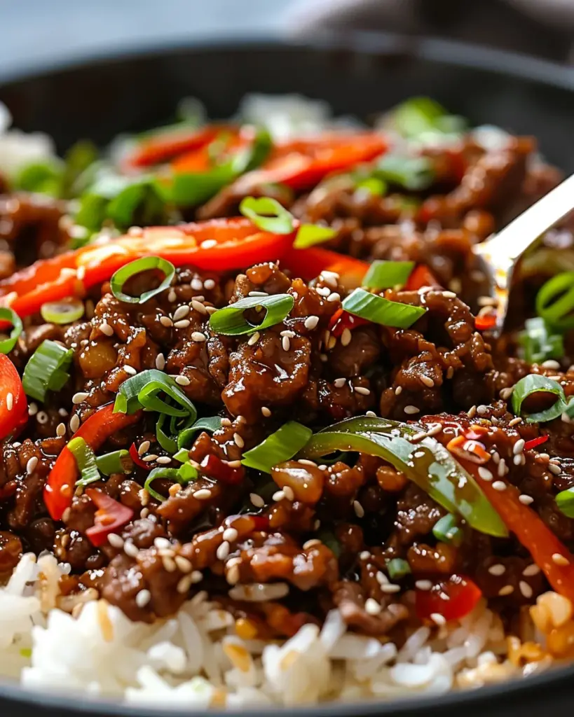 Crispy Chilli Beef Rice